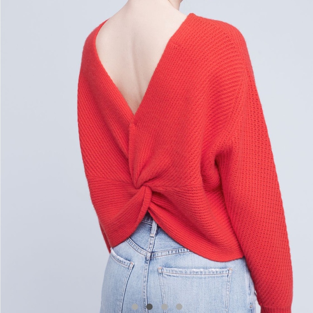 Anthropologie Cashmere Twisted back sweater